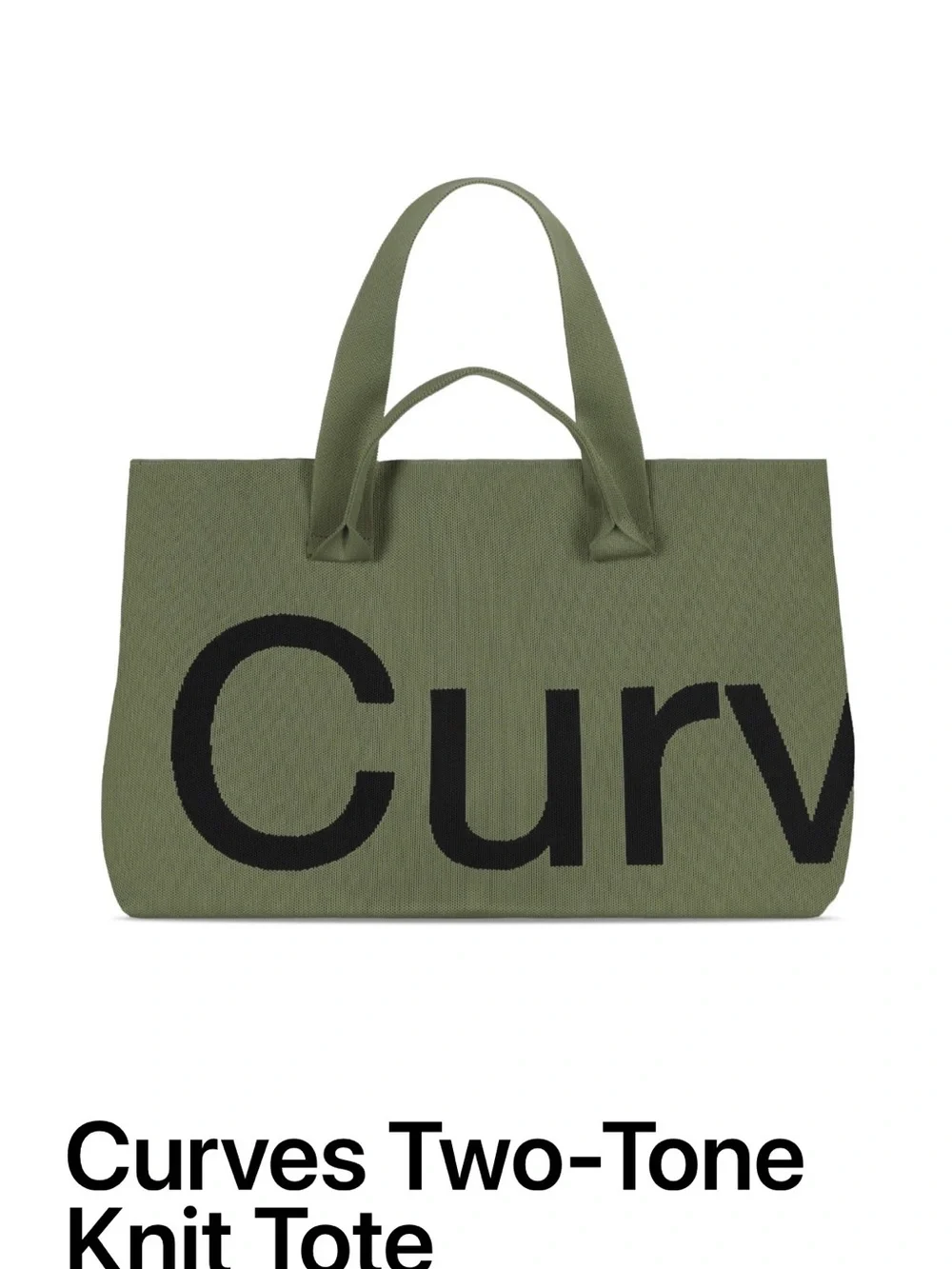 CURVES Two-Tone Knit Tote by Sean Brown